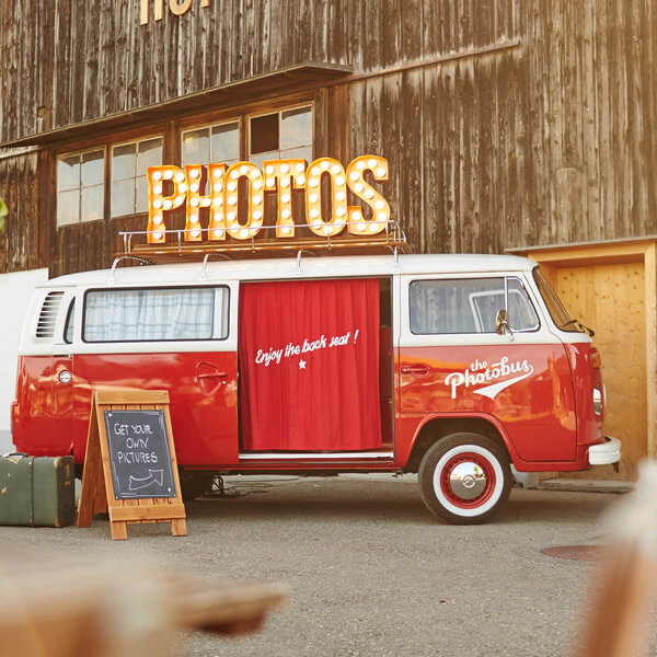 Die Fotobox im Photobus zum mieten in der Schweiz