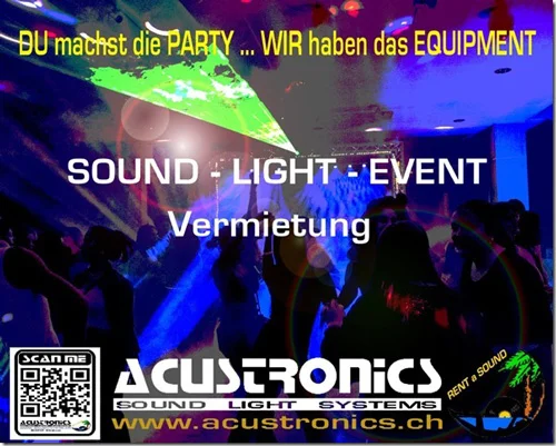 Acustronics sorgt mit Licht- und Tontechnik für stimmungsvolle Events in der Schweiz